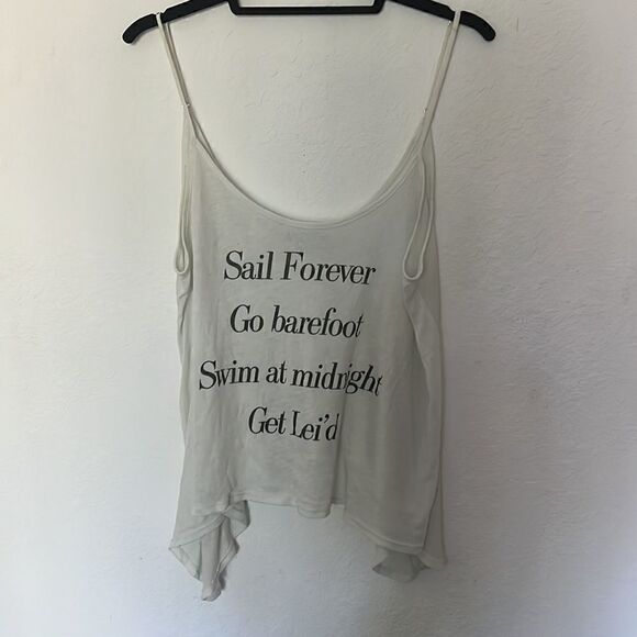 Wildfox Size Small Oversized Tank - Light Blue Color - LIKE NEW - Picture 2 of 6